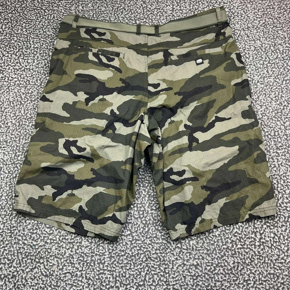 Ecko Unltd Cargo Shorts Men 44 Camo Green Ripstop Belted Hip Hop Cotton New